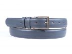 Ceinture cuir gris fer, boucle rectangle acier poli 4061