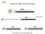 Ceinture en cuir noir, piqure blanche 8071 LN