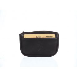 Porte-monnaie fermeture zippée cuir marron 203