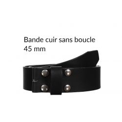 Ceinture en cuir sans boucle Noir 45 mm 4004