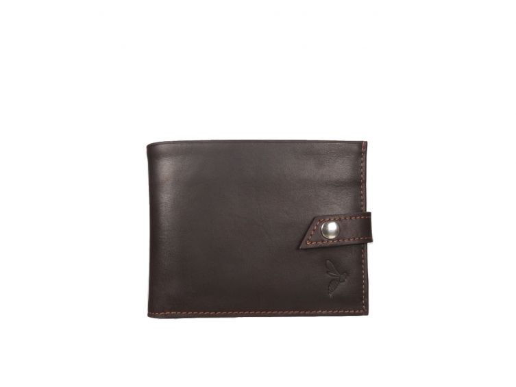 Petit Portefeuille 3 volets en cuir marron - 440