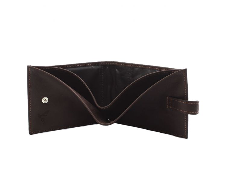 Petit Portefeuille 3 volets en cuir marron - 440