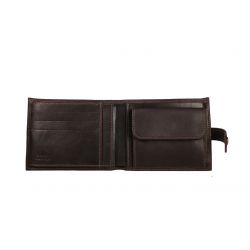 Petit Portefeuille 3 volets en cuir marron - 440