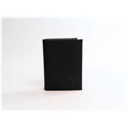 Portefeuille en cuir grainé - noir - 466