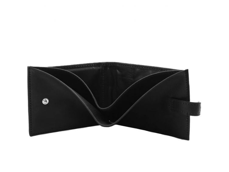 Petit Portefeuille 3 volets en cuir noir - 440