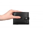 Petit Portefeuille 3 volets en cuir noir - 440
