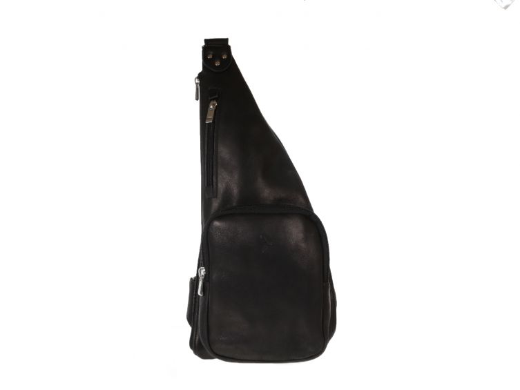 Sacoche en cuir noir