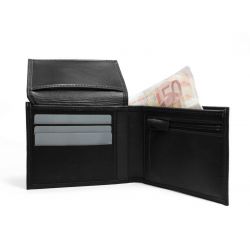 Portefeuille en cuir noir - 427