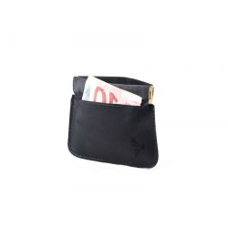 Porte-monnaie en cuir noir "Clap" - 431