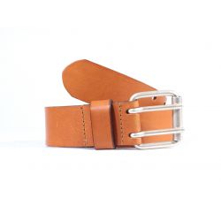 Ceinture homme en cuir gold double perforation 4007 Gold