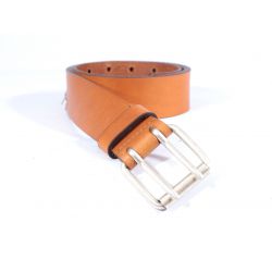Ceinture homme en cuir gold double perforation 4007 Gold