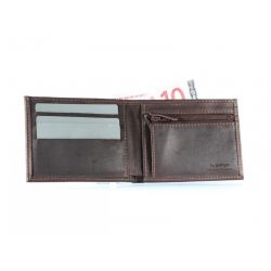 Petit Portefeuille à  l'italienne cuir marron - 496