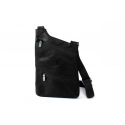 Sacoche bandoulière holster en cuir noir