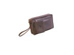 Sacoche homme en cuir marron lisse anse main 863