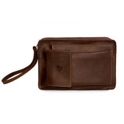 Sacoche homme en cuir gold lisse anse main 863