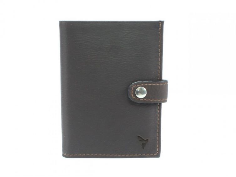 Portefeuille cuir marron à patte - 139