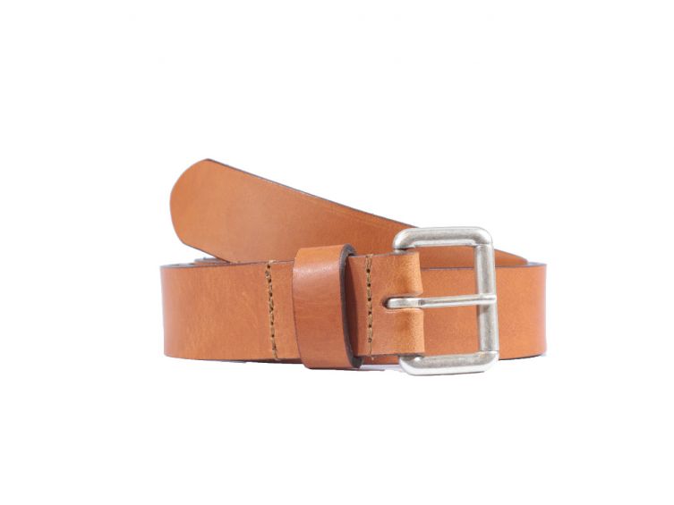 Ceinture cuir gold boucle compacte acier vieilli 4055