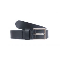 Ceinture cuir noir boucle rectangulaire très sobre 4051