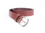 Ceinture cuir marron cannelle boucle légèrement arrondie 4052