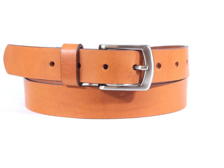 Ceinture cuir gold boucle discrete finition acier 4053