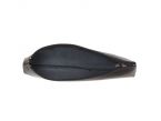 Grande trousse triangle en cuir noir 