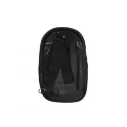 Sacoche à bandoulière en cuir noir