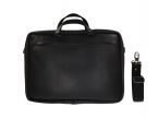 Cartable en cuir noir 