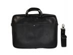 Cartable en cuir noir 