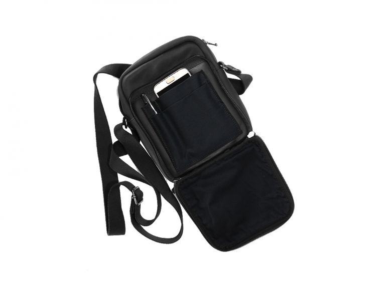 Sacoche à bandoulière en cuir noir