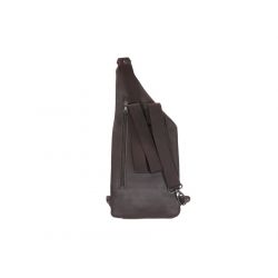 Sacoche épaule holster en cuir marron foncé