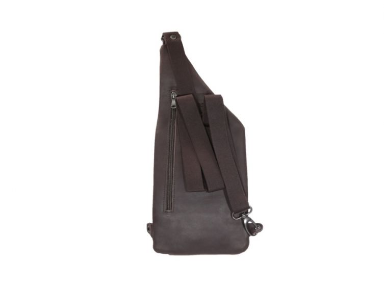 Sacoche épaule holster en cuir marron foncé