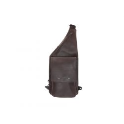Sacoche épaule holster en cuir marron foncé