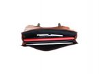 Cartable serviette en cuir marron 2 soufflets
