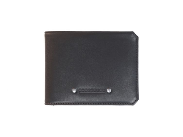 Portefeuille en cuir noir 9110