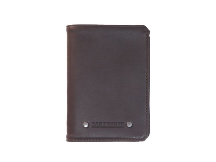 Portefeuille Baroudeur en cuir marron foncé 949