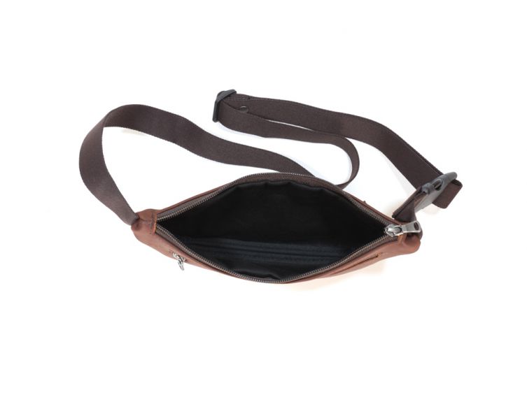 Pochette ceinture extra plate en cuir gold - 9670