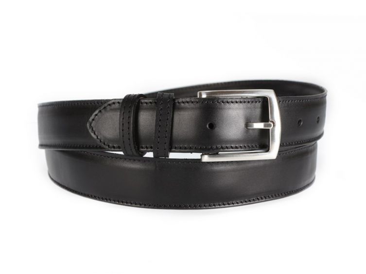 Ceinture de voyage, porte billets, en cuir noir 9020