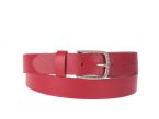 Ceinture cuir rouge boucle à motif 4030