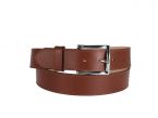 Ceinture cuir doublé gold, boucle rectangle acier poli 5032