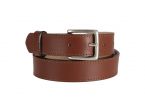 Ceinture cuir gold doublé, boucle finition acier vieilli rectangulaire 5054