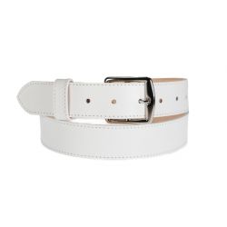 Ceinture femme en cuir doublé blanc 5035 Blc