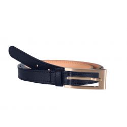 Fine ceinture femme en cuir bleu nuit 7022