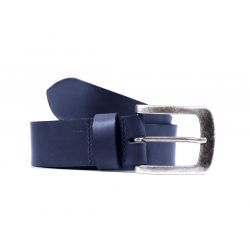 Ceinture cuir 40mm bleu marine, boucle acier vieilli belle presence 4071