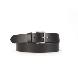Ceinture en cuir noir et sa boucle élégante à rouleau 4024