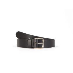 Ceinture en cuir noir et sa boucle élégante à rouleau 4024