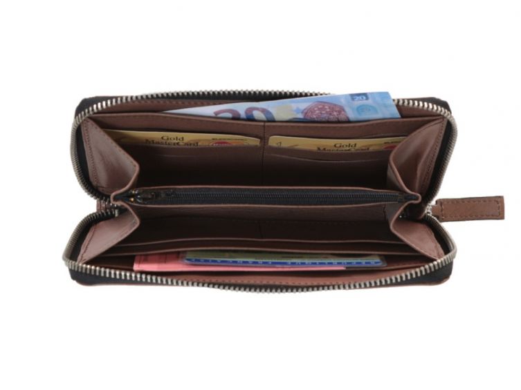 Compagnon hermétique de luxe en cuir marron - 20 cm - C H