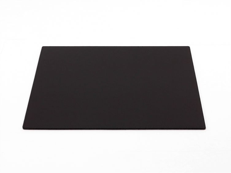 Petit sous-mains - en cuir noir - 38x32 cm