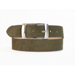 Ceinture en cuir velours vert - 2028