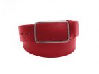 Ceinture en cuir rouge boucle cuir lisse - 4090