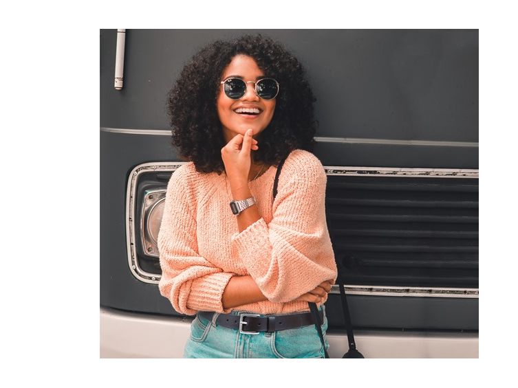 Ceinture cuir noir, boucle carrée acier satiné 4046